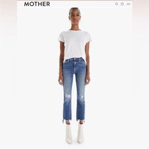 Mother Jeans The Insider Crop Step Chew